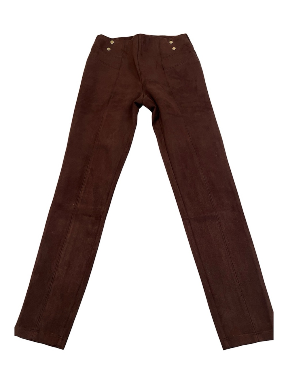 Marc New York Andrew Marc Skinny Pants in Brown Faux Suede Size XS Like New